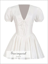 Ruffle Tiered Puff Sleeve Mini Dress Sun-Imperial United States