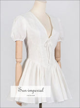 Ruffle Tiered Puff Sleeve Mini Dress Sun-Imperial United States