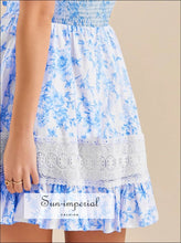 Ruffled Hem Printed Tube Dress Sun-Imperial United States