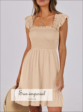 Ruffled Hem Smocked Cami Dress Sun-Imperial United States