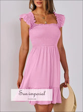 Ruffled Hem Smocked Cami Dress Sun-Imperial United States