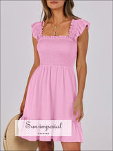 Ruffled Hem Smocked Cami Dress Sun-Imperial United States