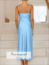 Satin Asymmetrical Midi Dress Sun-Imperial United States