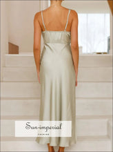 Satin Asymmetrical Midi Dress Sun-Imperial United States
