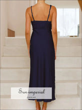Satin Asymmetrical Midi Dress Sun-Imperial United States