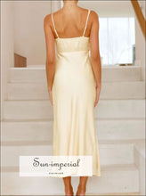 Satin Asymmetrical Midi Dress Sun-Imperial United States
