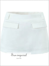Satin Mini Skirt with Zipper Waist and Built-in Lining black satin skirt, boutique fitted mini skirt lining, party women Sun-Imperial