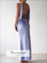 Satin Sleeveless Maxi Dress Sun-Imperial United States