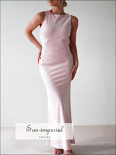 Satin Sleeveless Maxi Dress Sun-Imperial United States