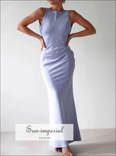 Satin Sleeveless Maxi Dress Sun-Imperial United States