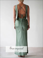 Satin Sleeveless Maxi Dress Sun-Imperial United States