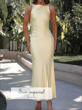 Satin Sleeveless Maxi Dress Sun-Imperial United States