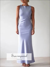 Satin Sleeveless Maxi Dress Sun-Imperial United States