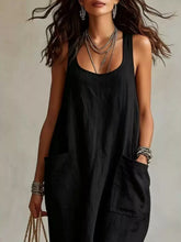 Scoop Neck Sleeveless Maxi Dress with Pockets - Sun Imperial (photo 7)