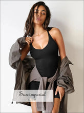 Scoop Neck Wide Strap Mini Dress Dress, Ship From Overseas Sun-Imperial United States