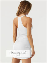 Scoop Neck Wide Strap Mini Dress Dress, Ship From Overseas Sun-Imperial United States
