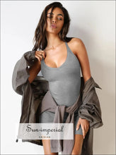 Scoop Neck Wide Strap Mini Dress Dress, Ship From Overseas Sun-Imperial United States