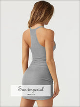 Scoop Neck Wide Strap Mini Dress Dress, Ship From Overseas Sun-Imperial United States