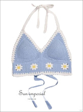 Women Crochet Boho Beach Halter Tank Top Sun-Imperial United States