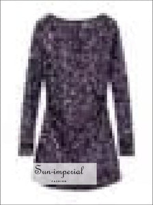 Sun-imperial - women's purple sequin long sleeve backless mini dress Sun-Imperial Sun-imperial - women's purple sequin long sleeve backless mini dress Sun-Imperial