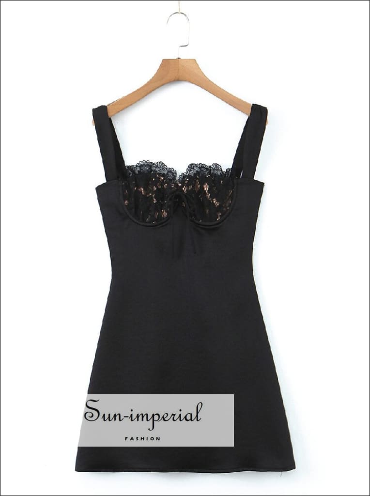 Sun-imperial - womens sleeveless corset style mini dress with lace detail White / S Sun-imperial - womens sleeveless corset style mini dress with lace detail White / S