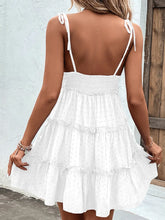 Shiny Frill Spaghetti Strap Tiered Dress - Sun Imperial (photo 2)