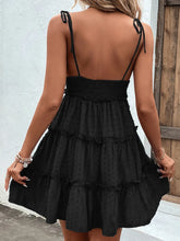 Shiny Frill Spaghetti Strap Tiered Dress - Sun Imperial (photo 5)