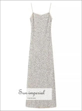 Silver Sequin Sling Mini Dress with Pink Fringe Hem boutique party dress, fitted fringe hem sequin mini silver dress Sun-Imperial United