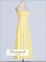 Slit Sleeveless Zip Back Midi Dress Sun-Imperial United States