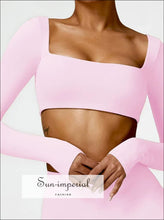 Women’s Long Sleeve Sports Top – Fitness & Yoga Workout Shirt athletic long sleeve shirt, fitness training gym top women, nylon spandex