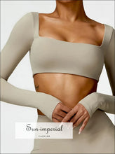 Women’s Long Sleeve Sports Top – Fitness & Yoga Workout Shirt athletic long sleeve shirt, fitness training gym top women, nylon spandex