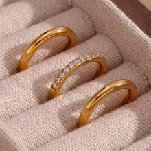 Stainless Steel Zircon Ring 3 Piece Set - product photo 6