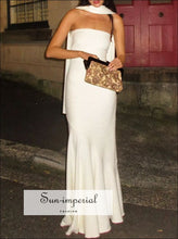 Strapless Mermaid Maxi Dress Ship From Overseas Sun-Imperial United States