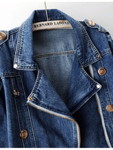 Asymmetrical Zip Denim Jacket - Sun Imperial product image 2
