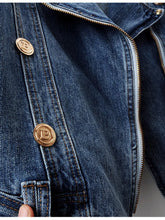 Asymmetrical Zip Denim Jacket - Sun Imperial product image 3