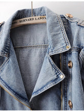 Asymmetrical Zip Denim Jacket - Sun Imperial product image 9