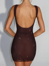 Backless Rhinestone Embellished Bodycon Mini Dress - Sun Imperial product photo 26