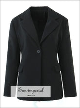Black Single-Button Boyfriend Blazer - Sun Imperial product photo 2