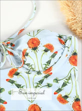 Blue Halter Floral One-Piece Swimsuit - Sun Imperial product photo 3