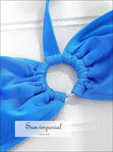 Blue One-Shoulder Asymmetric Cutout Bikini - Sun Imperial product photo 3