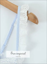 Blue Striped Lace-Up Corset Mini Dress - Sun Imperial product photo 3