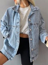 Button Up Dropped Shoulder Denim Jacket - Sun Imperial product photo 1