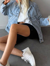 Button Up Dropped Shoulder Denim Jacket - Sun Imperial product photo 4