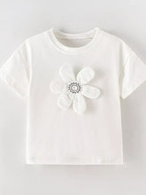 Children's 3D Flower Applique T-Shirt - Sun Imperial product photo 2