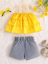 Children's Daisy Print Cami and Denim Shorts Set - Sun Imperial product photo 6