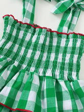 Children's Gingham Tiered Dress with Bow Tie Straps - Sun Imperial product photo 5