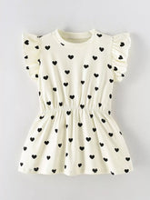Children's Heart Print Ruffle Sleeve Dress - Sun Imperial product photo 2