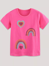 Children's Heart & Rainbow Round Neck Tee - Sun Imperial product photo 1
