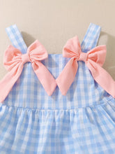 Children's Layered Ruffle Gingham Dress with Bows - Sun Imperial (photo 2)