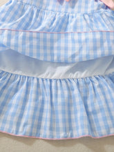 Children's Layered Ruffle Gingham Dress with Bows - Sun Imperial (photo 3)